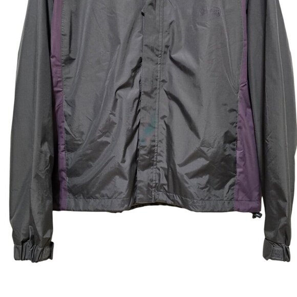 Coleman Purple & Gray Nylon Hooded Windbreaker Rain Jacket Sz S/M - Picture 2 of 13